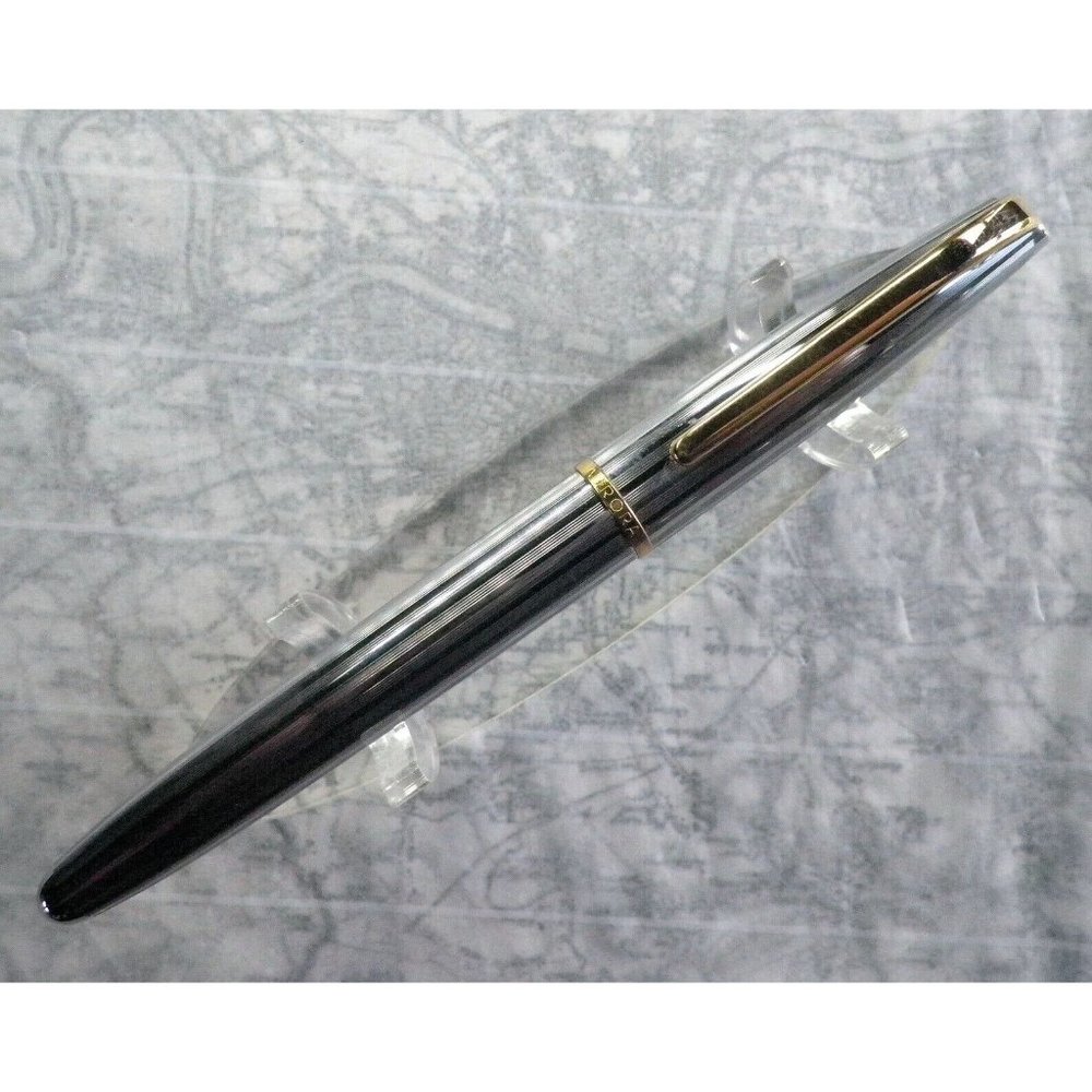 Aurora Style Chrome Fountain Pen - Fine Nib